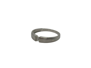 Sieraad, Ring 14kt Diamant, Wit Goud